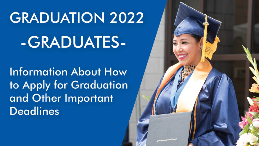 Graduation 2022 | Information about how to apply for graduation and other important deadlines