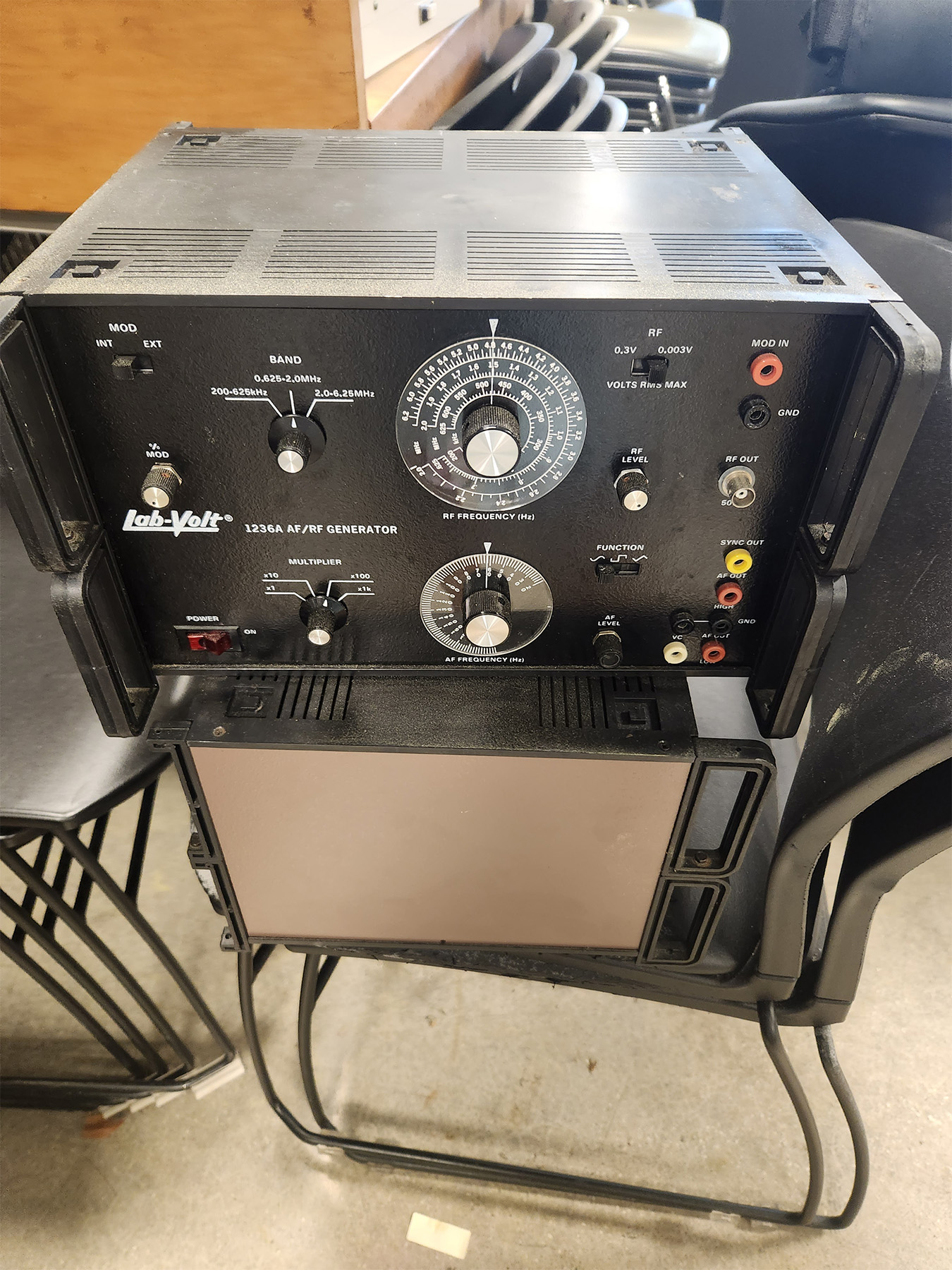 Image used as part of page design. Analog Signal Generator for sale.