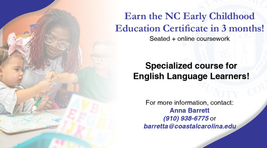 Earn the NC Early Childhood Education Certificate in 3 months!